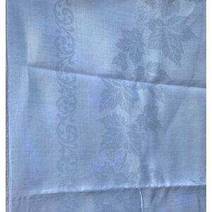 Vintage Bright White Subtle Floral Pattern Classic Tablecloth 85x76"